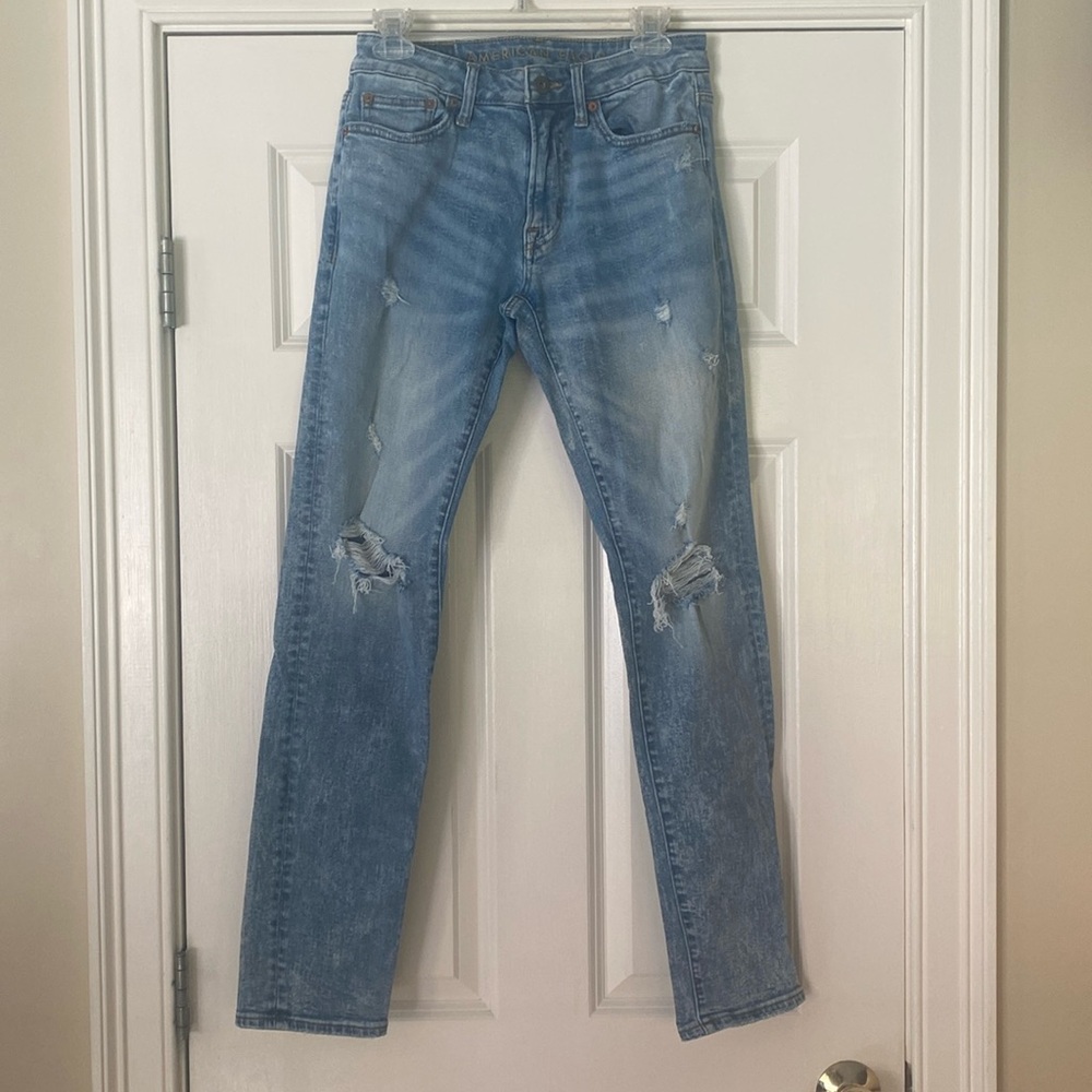 American eagle distressed flex slim jeans